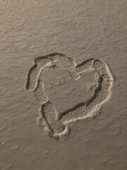 heart on the sand