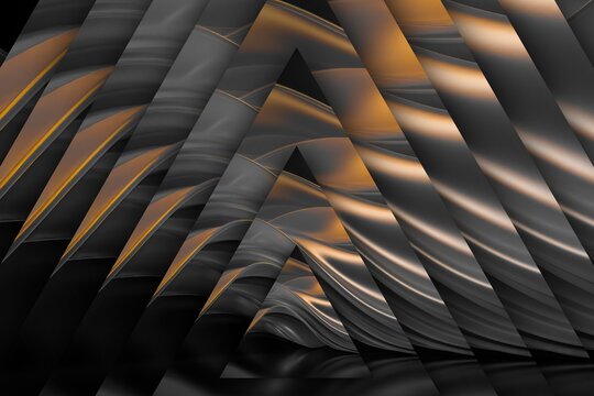 gold and silver grey creative pattern and triangular mosaic design