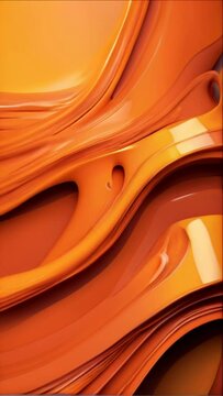 Orange Vertical Background of Geometric Shapes. Abstract motion, two-color, AI-generated, 4k resolution