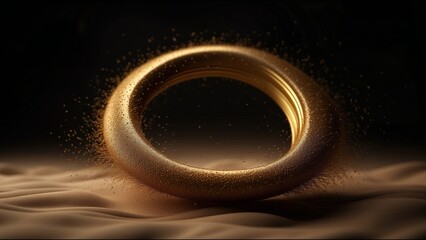 Abstract neon background. Shine ring. Halo around. Sparks particle. Space tunnel. Glint glitter. Empty hole. Glow portal. Astral ball. Slow spin. Bright disc.