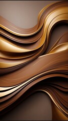 Brown Vertical Background of Geometric Shapes. Abstract motion, two-color, AI-generated Illustration