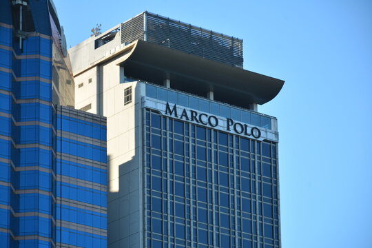 Marco Polo Ortigas Manila hotel facade on February 4, 2024 in Pasig, Philippines