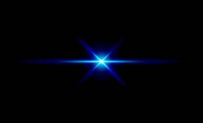 abstract blue star flare