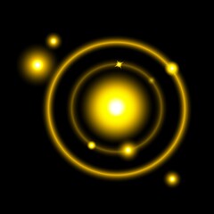 glow yellow star light overlay