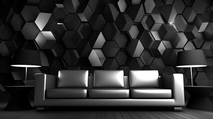 Dark Hexagon Wallpaper: Intriguing Background with Hexagonal Patterns
