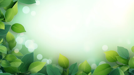 Obraz premium Spring season, vibrant green background