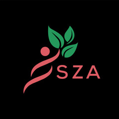 SZA  logo design template vector. SZA Business abstract connection vector logo. SZA icon circle logotype.
