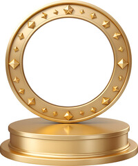 Naklejka premium The platform is made of gold