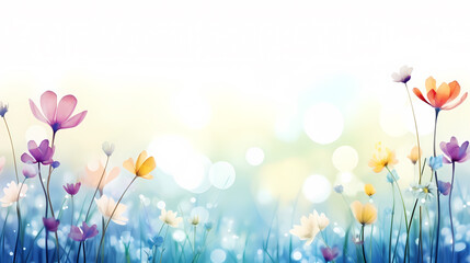 Obraz premium Green leaves eco friendly background with copy space for text