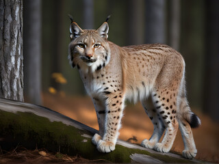 Naklejka na ściany i meble Lynx in Close-Up - Enigmatic Wild Cat Portrait for Design Projects