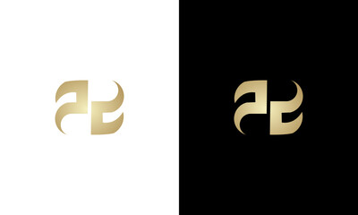 initials pd monogram logo design vector