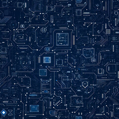 futuristic digital platinum pattern as background on a seamless tile, ai generated