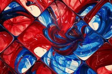 Blue and Red Beautiful abstract dynamic background