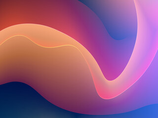 Abstract 3D wavy background with rainbow holograms. gradient fluid color design