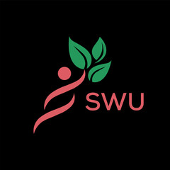 SWU  logo design template vector. SWU Business abstract connection vector logo. SWU icon circle logotype.
