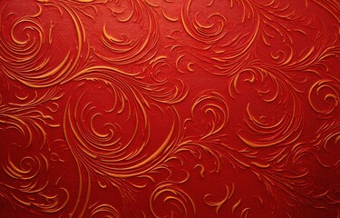 Red swirl pattern paper in the style of subtle ink