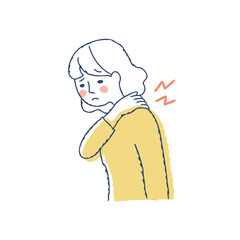 肩こりで困っている女性