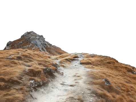 Hiking Road Mountain Isolated