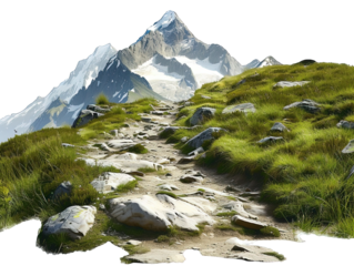 Hiking Road Mountain Isolated