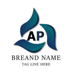 AP letter logo creative design with vector graphic, AP simple and modern logo.