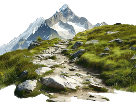 Hiking Road Mountain Isolated