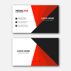 
Modern and simple business card design. Double-sided creative business card vector design template. Vector illustration design. Horizontal layout, Print...