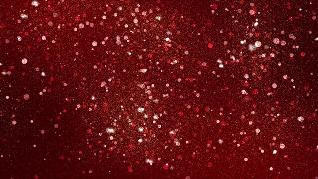 Red color glitter sparkles hexagon pattern loop able background