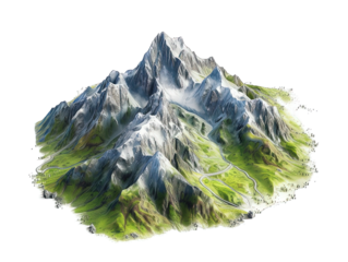 Hiking Road Mountain Isolated