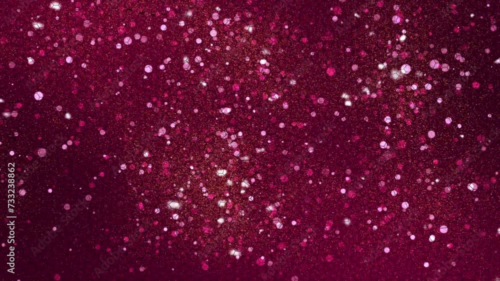 Poster magenta red color glitter sparkles hexagon pattern loop able background