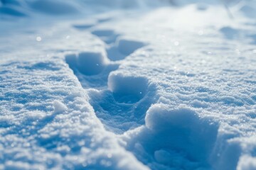 Obraz premium Ghostly Footprints in the Snow