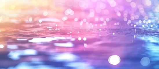 Stoff pro Meter Abstract scene an ocean water with blur bokeh light colorful background. Generated AI image © Leafart