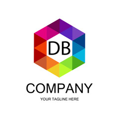 DB letter logo creative design with vector graphic, DB simple and modern logo.