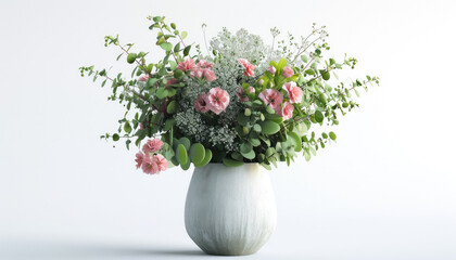 Elegant Floral Arrangement on White Backdrop
