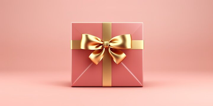 gift with ribbon with empty space for text, simple and beautiful gift for someone, congratulations