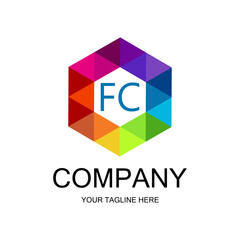 FC letter logo creative design with vector graphic, FC simple and modern logo.