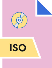 ISO File format icon shape