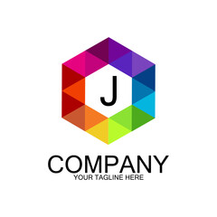 J letter logo creative design with vector graphic, J simple and modern logo.