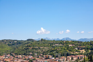 view to landscape at erona with villas at the hill