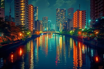 Obraz premium Mirrored Metropolis