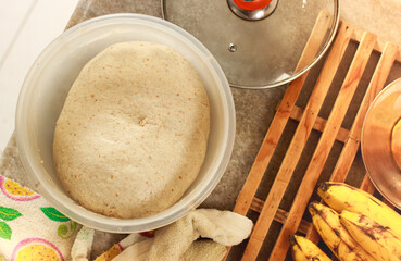 Masa madre hecha en casa, panadería artesanal