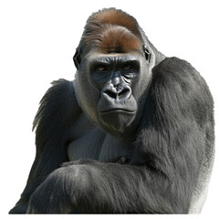 Fototapeta premium Big gorilla on transparent background