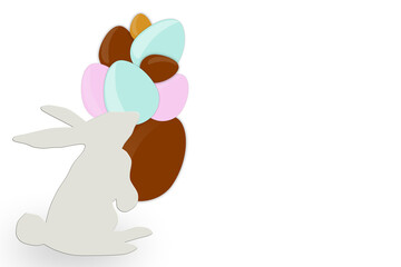 easter bunny and eggs