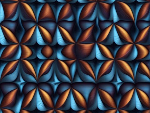 Fractile, seamless pattern.