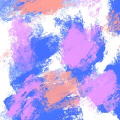 Abstract Paint Lines and Blobs on a White Background