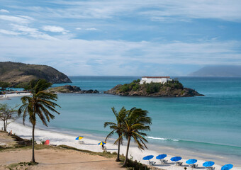 Beautiful view of Forte Beach in the city of Cabo Frio, Rio de Janeiro, Brazil.
