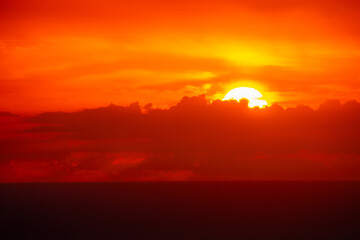 Beautiful sunrise over Miami South Beach on a winter morning