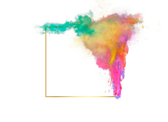 Gold frame square circle rectangle
diamond. Glitter dust splash with luxury frame and  gold lines for banner logo wedding elements postcard. Golden Maternity Rings frame. Digital backdrop Png 