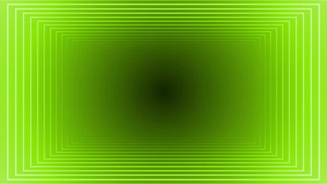 Lime green color parallel lines 3d depth dark background, Lime green lines loop able background