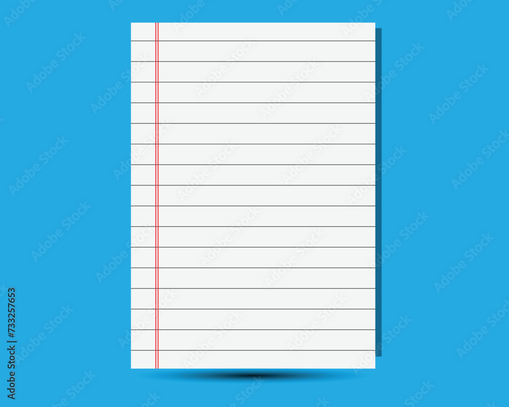 Poster empty writing sheets with lines.