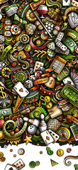 Casino cartoon banner illustration